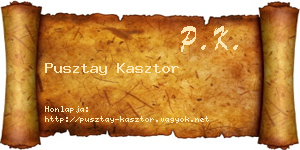 Pusztay Kasztor névjegykártya
